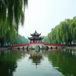 Tranquil Hoan Kiem Lake with Ngoc Son Temple