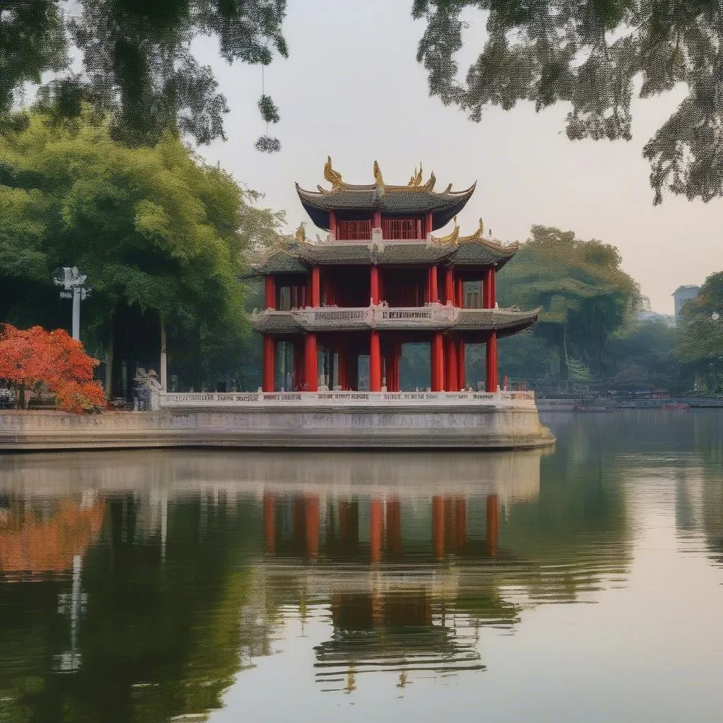 Hoan Kiem Lake and Ngoc Son Temple