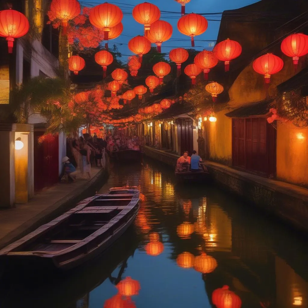 Hoi An Ancient Town during Lantern Festival