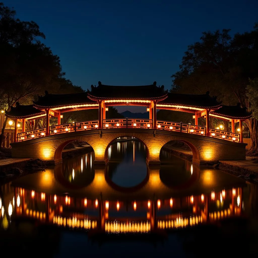 Hoi An Japanese Covered Bridge at Night