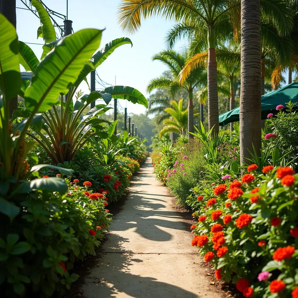 Tropical plants in a Homestead nursery