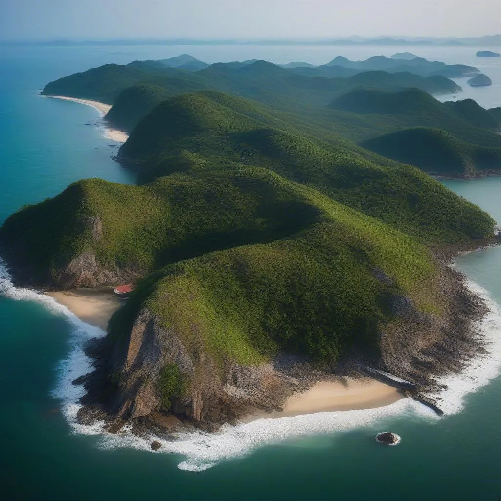 Panoramic view from Hon Khoai Lighthouse