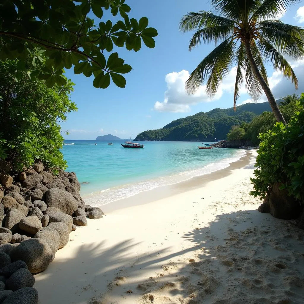 Tranquil beach on Hon Son Island