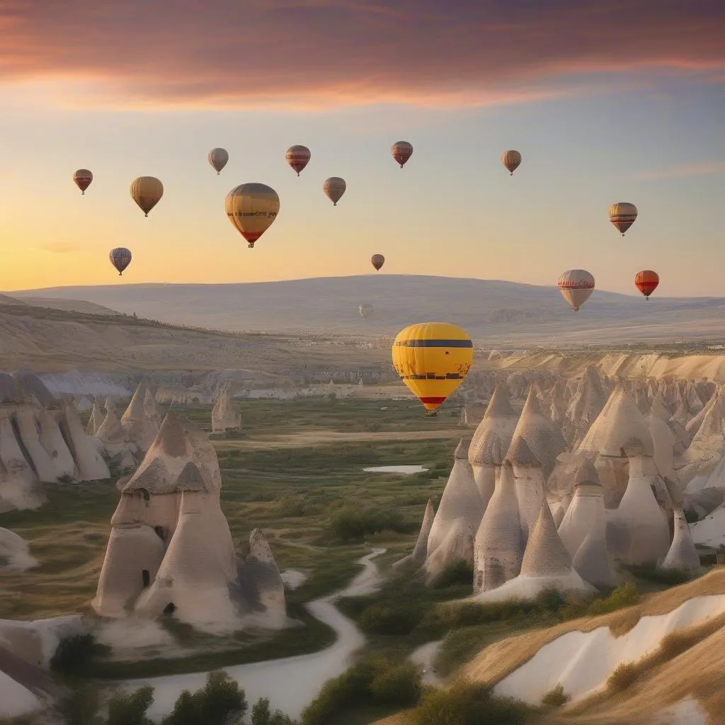 Hot Air Balloons Over Cappadocia