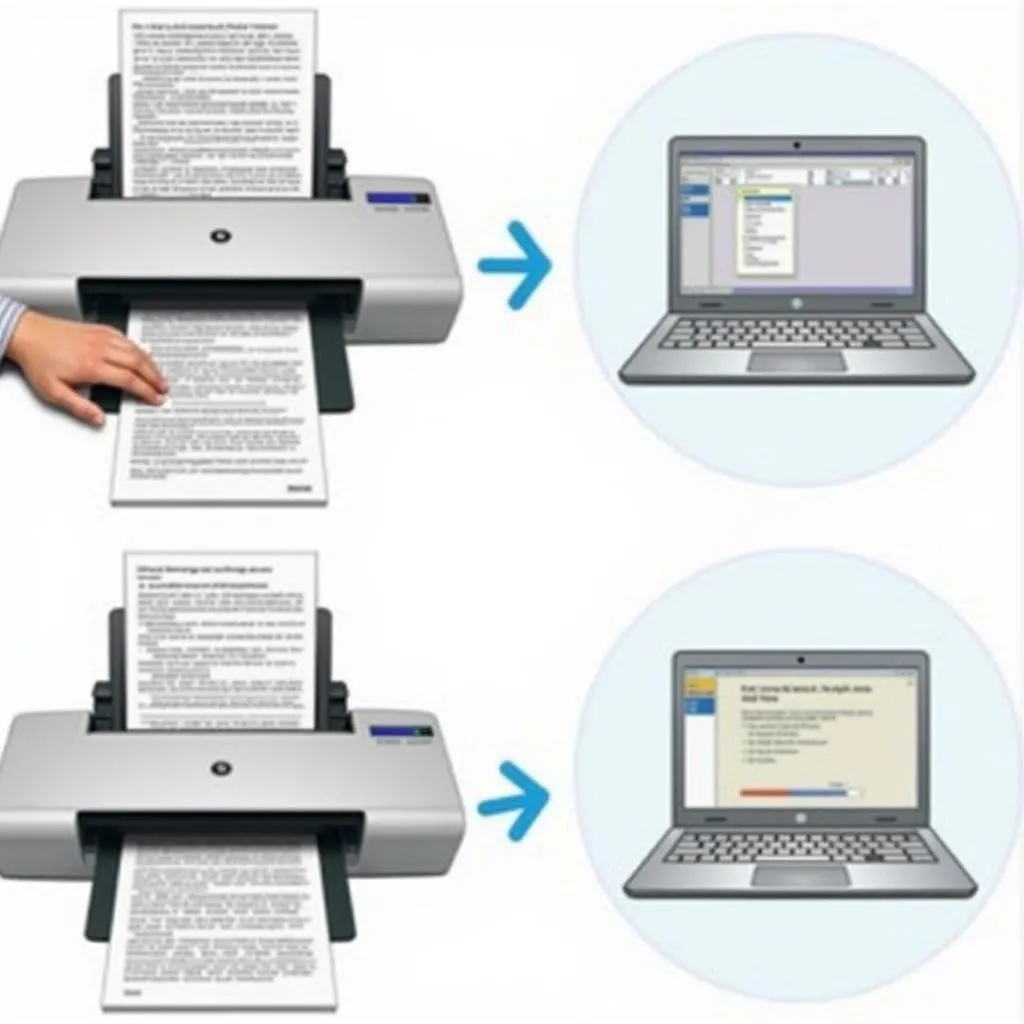 Scanning a document with the HP Scanjet 3000 s2