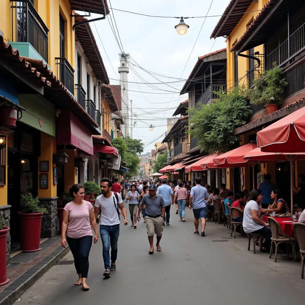 Vibrant street scene in Hue City Center