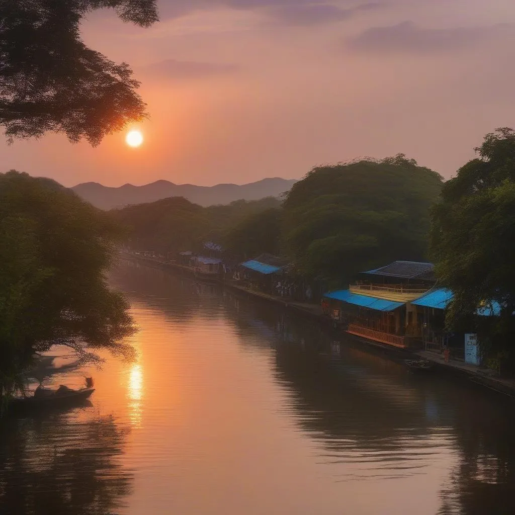 Hue Perfume River Sunset