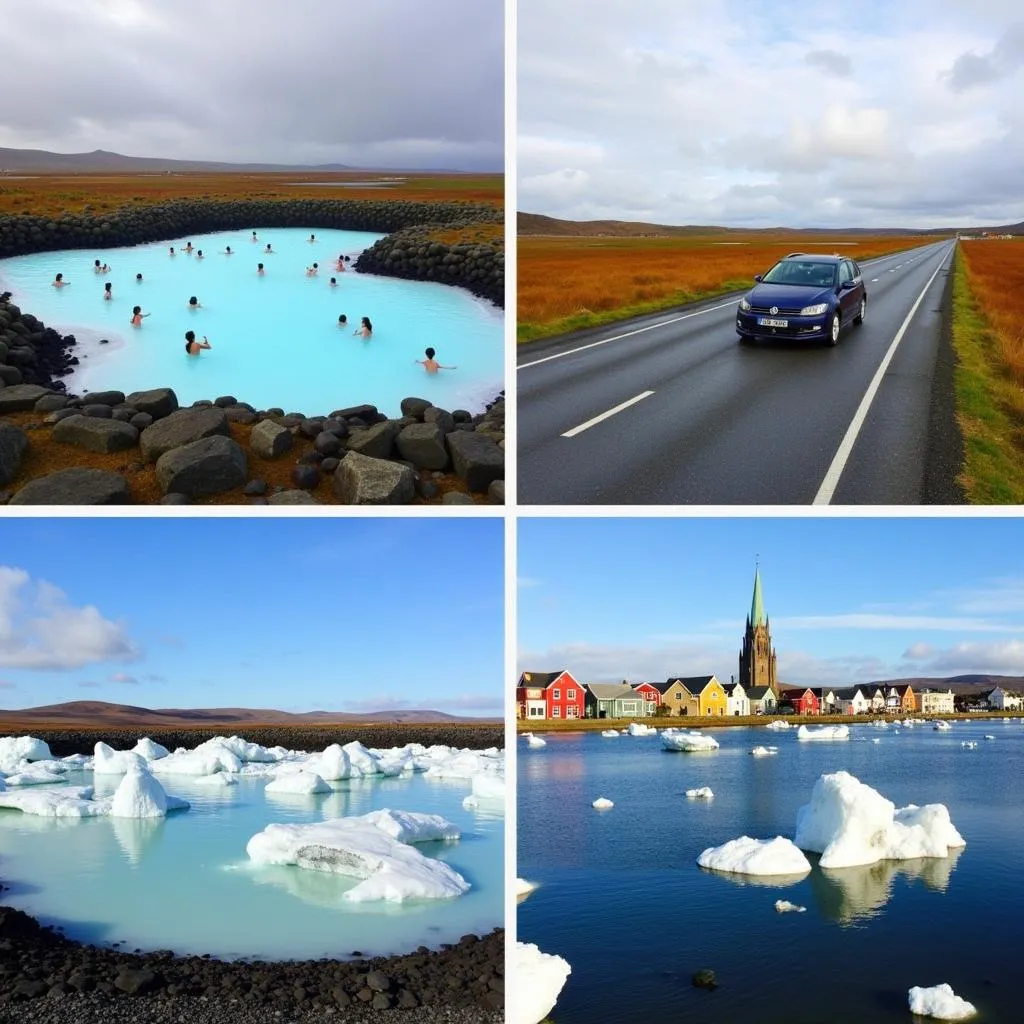 Collage of Iceland destinations