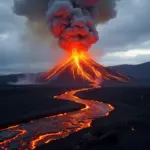 Volcanic eruption in Iceland