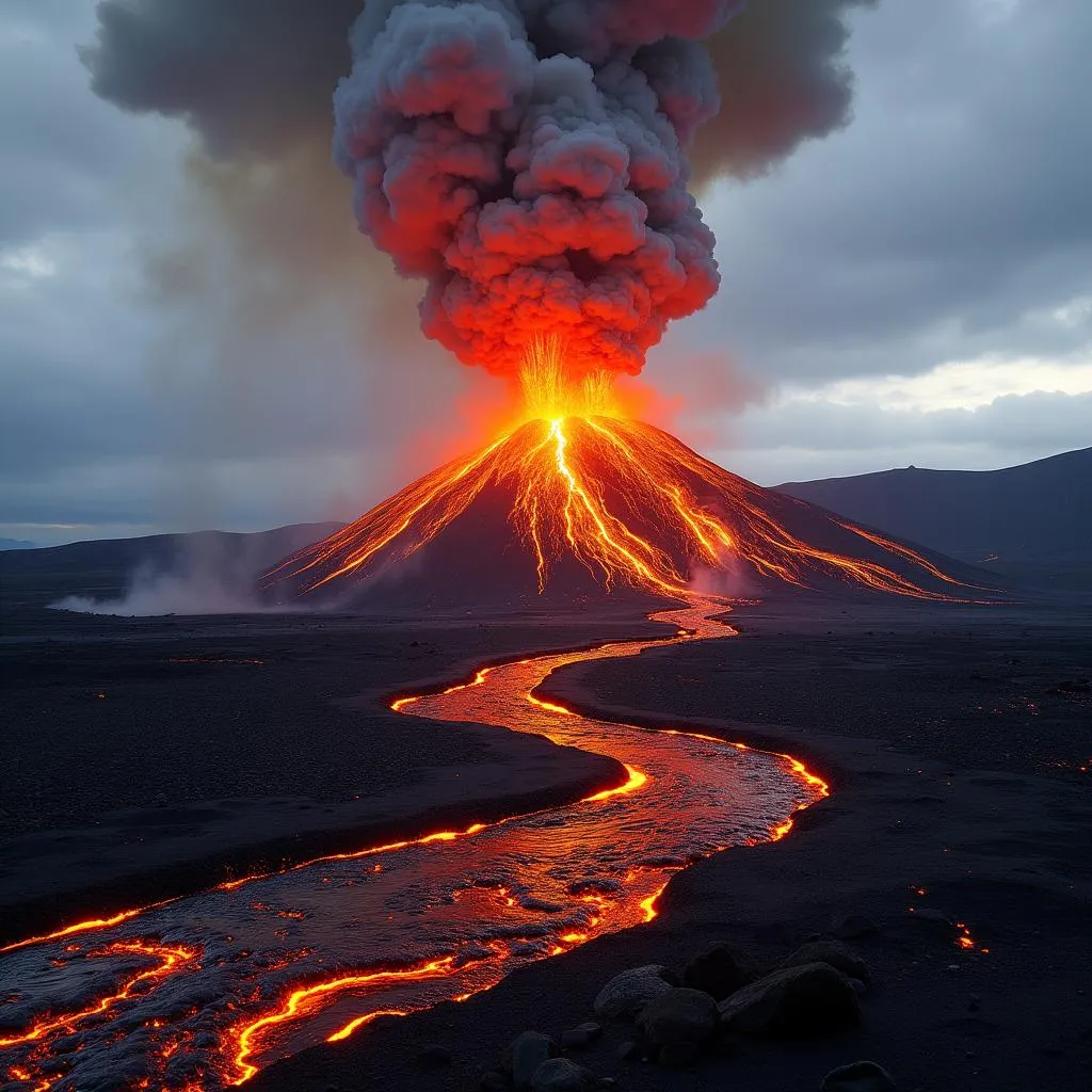 Volcanic eruption in Iceland