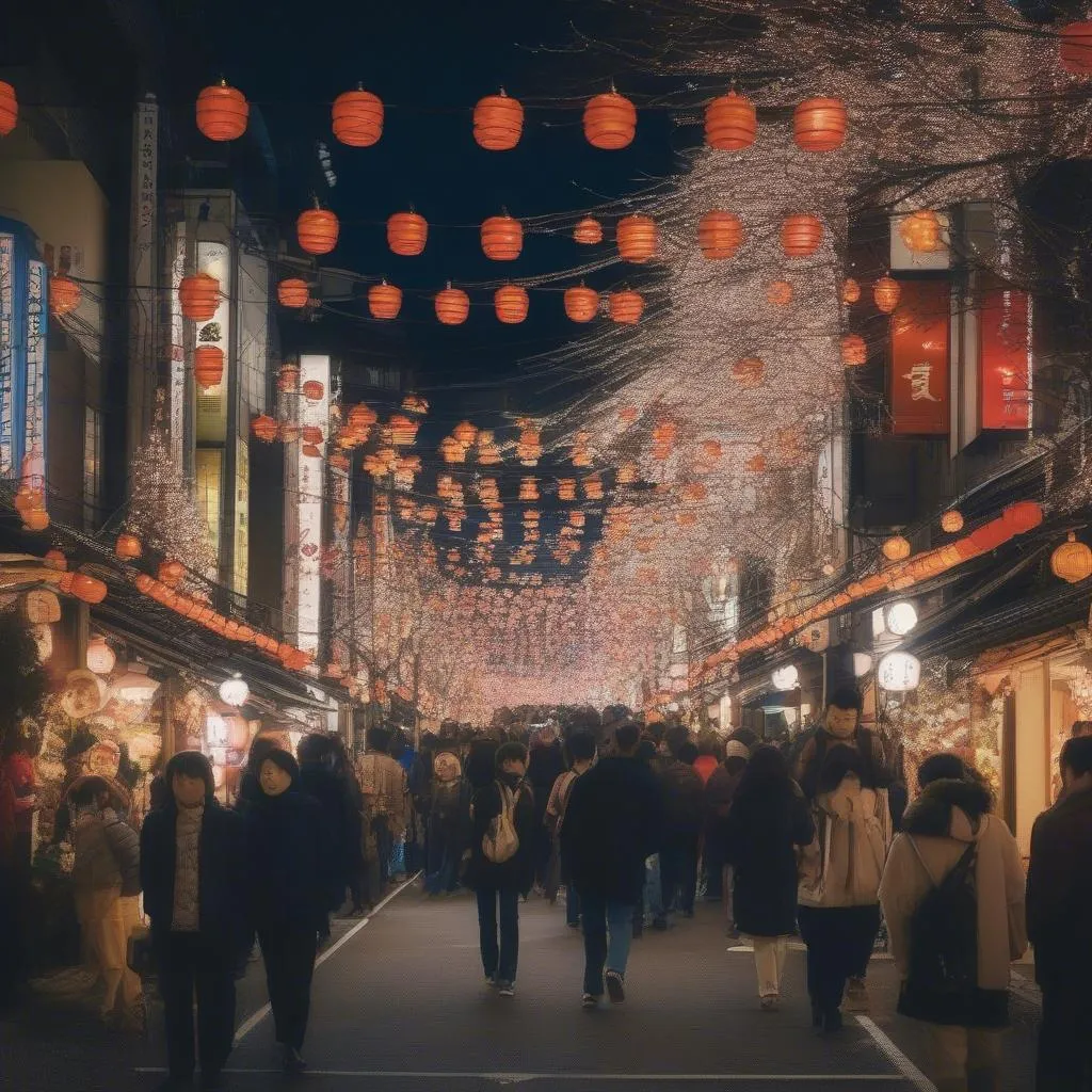 winter lights japan