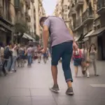 Injured tourist in Barcelona