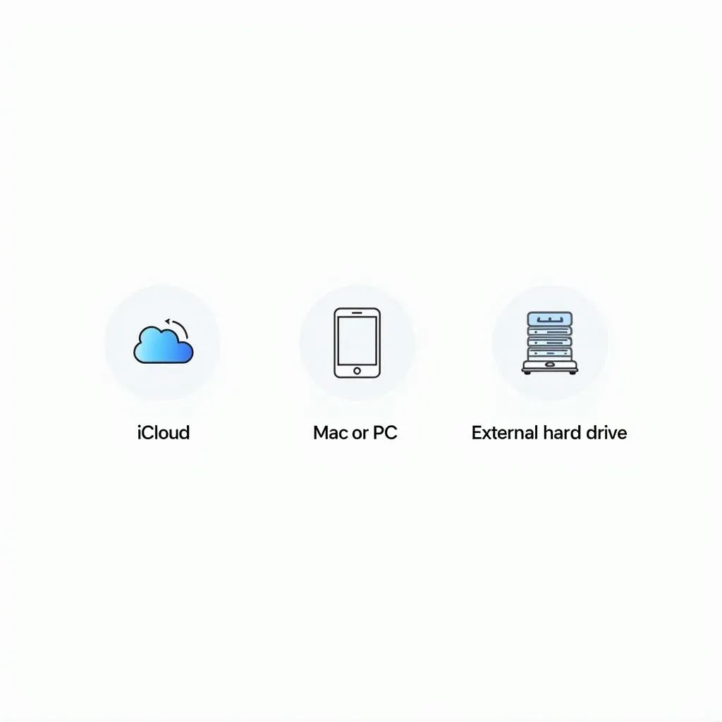 iPhone backup options illustration