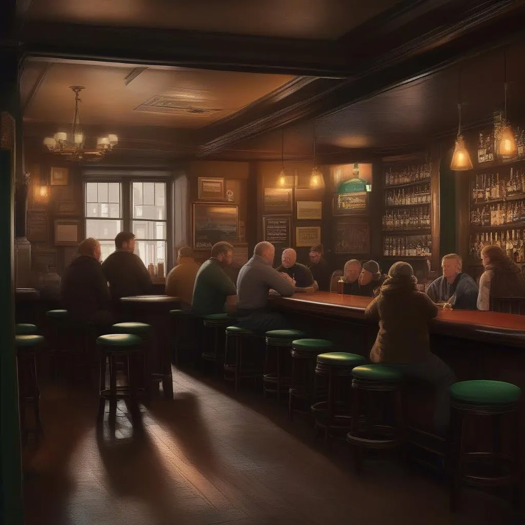 Irish pub atmosphere