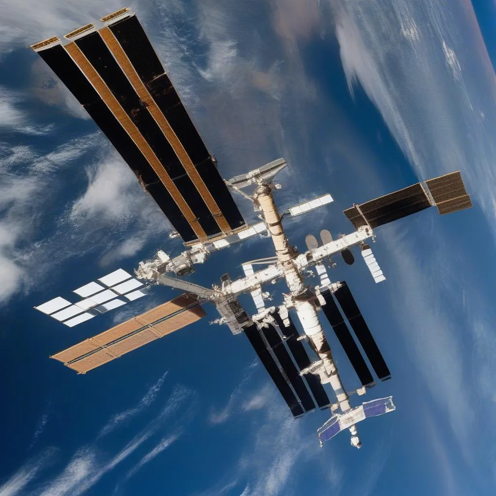 ISS orbiting Earth