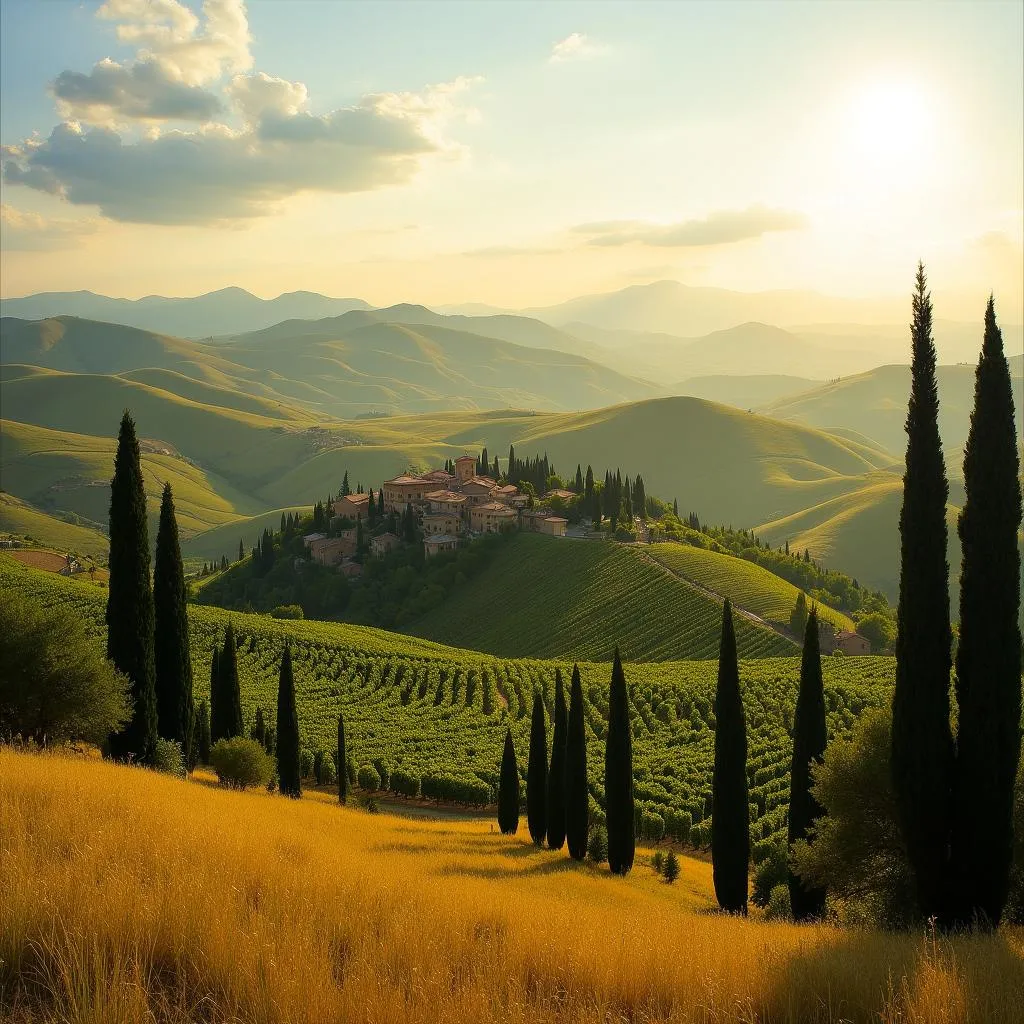 Tuscan countryside landscape