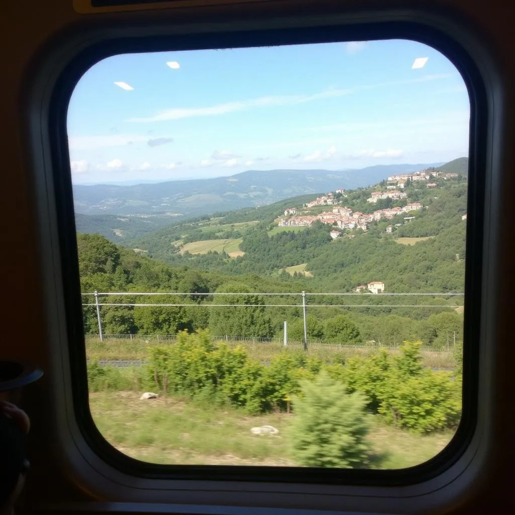 Scenic Train Journey through Italy