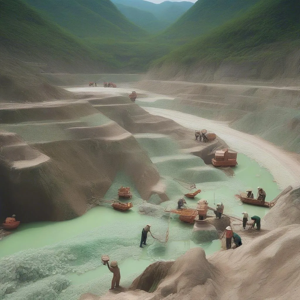 Jade mine in Vietnam