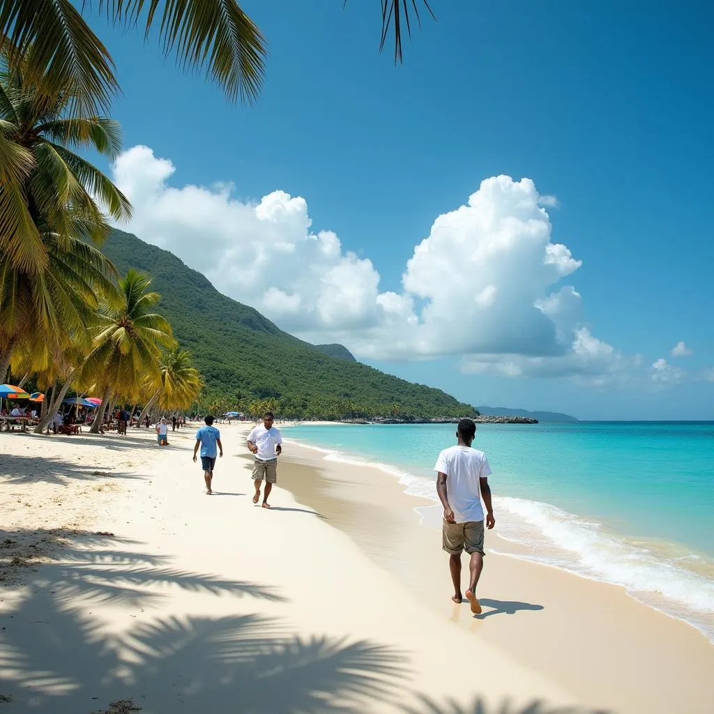 Beach security in Jamaica