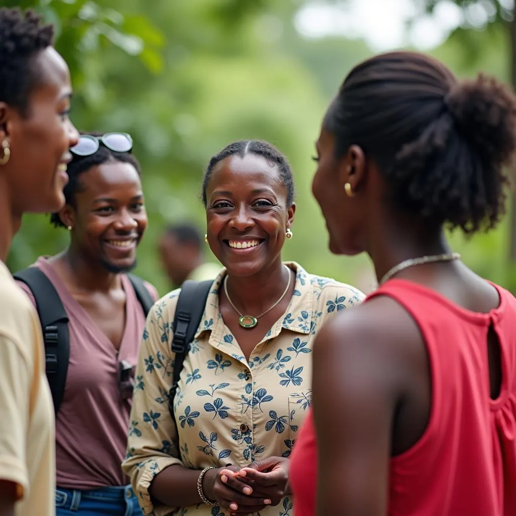 Interacting with locals in Jamaica