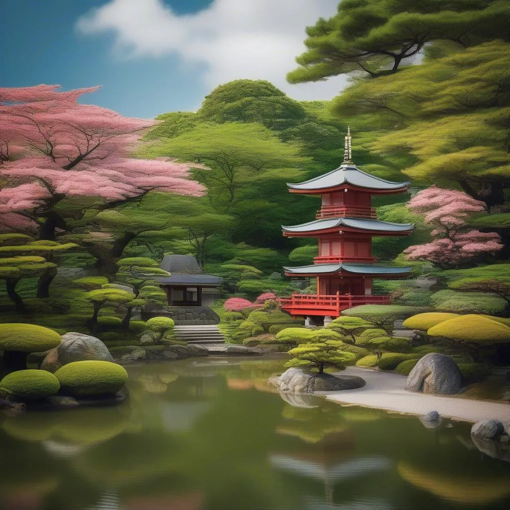 Tranquil Japanese Garden