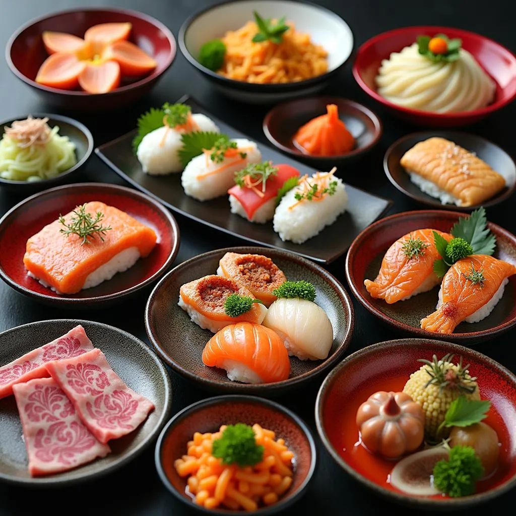 Variety of Japanese Food