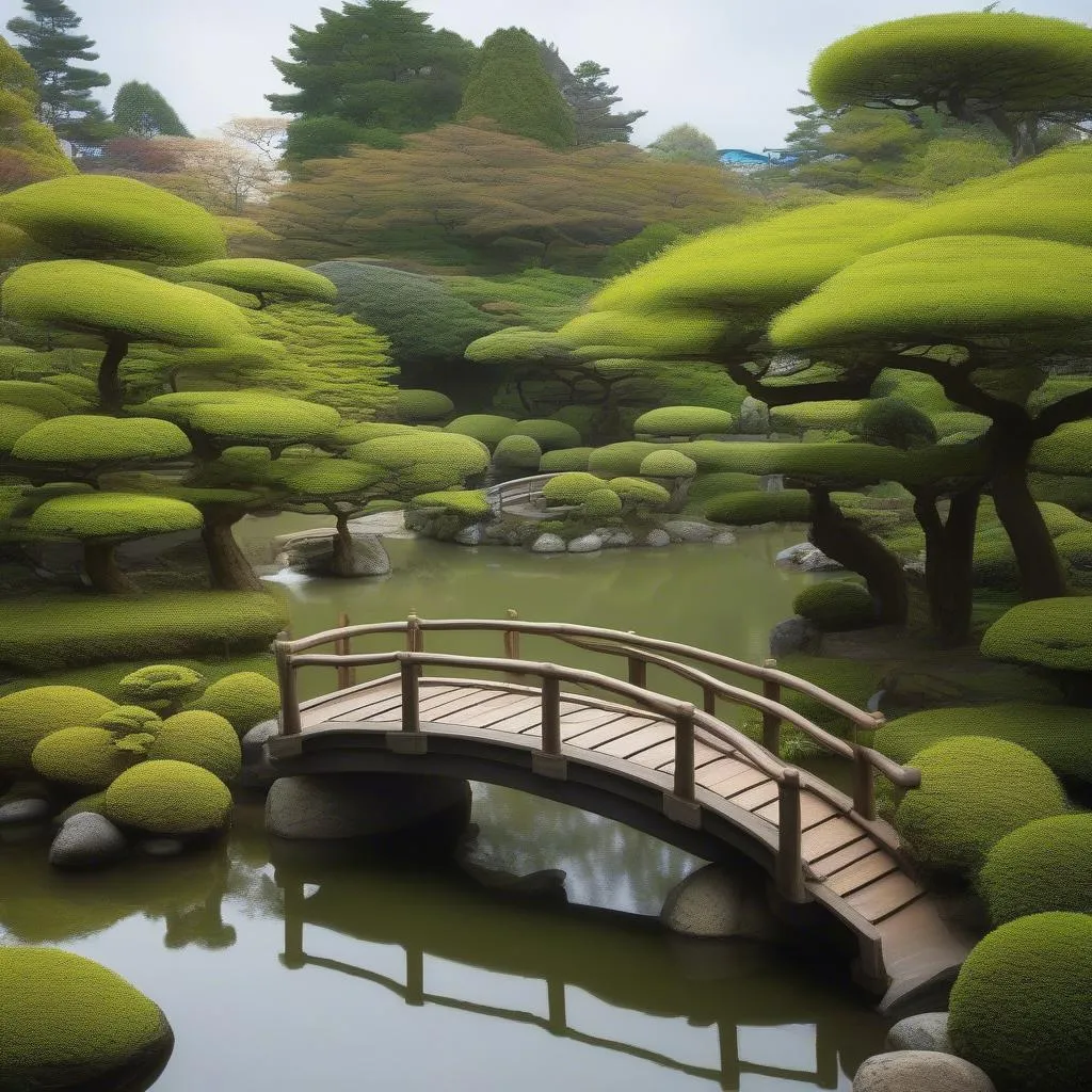 Serene Japanese Tea Garden