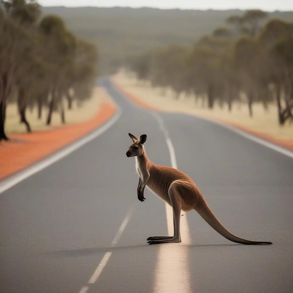 Kangaroo Crossing Road