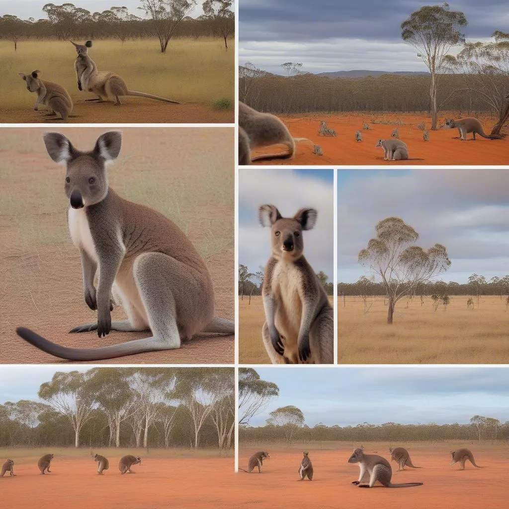 Kangaroos and Koalas in Australia