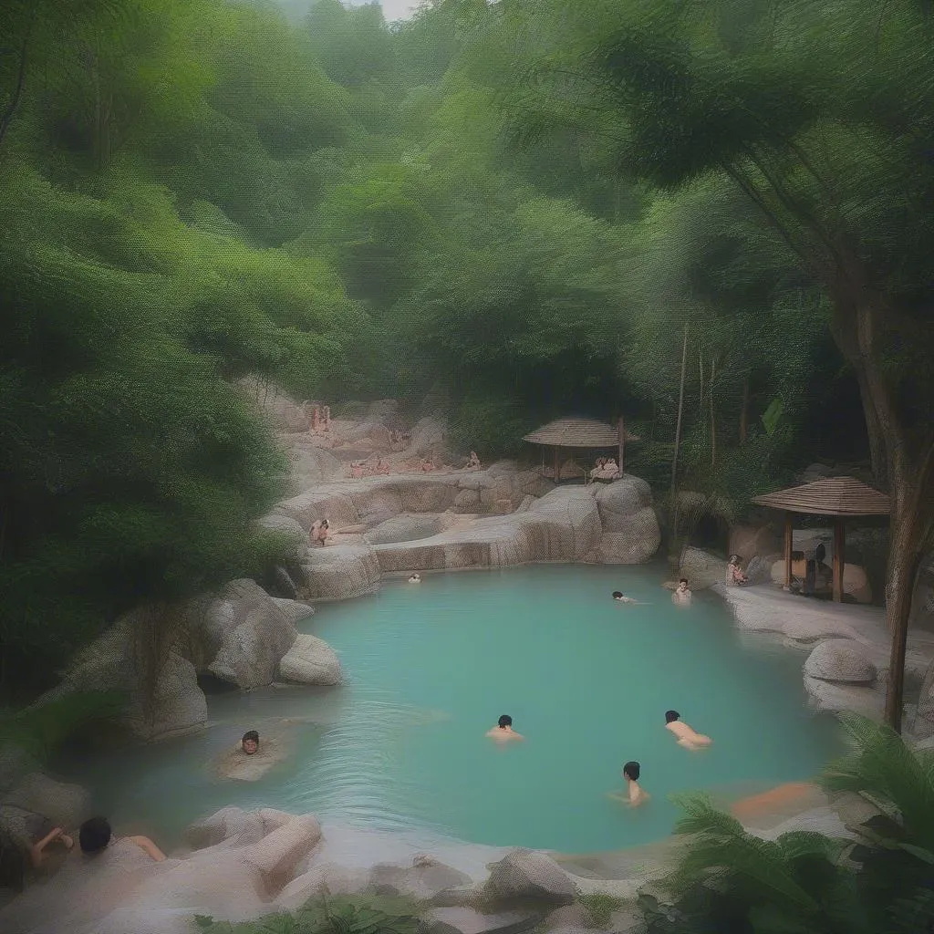 Kenh Ga Hot Springs Relaxation