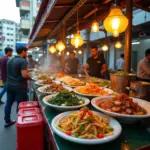 Korean Food in Phuc Yen Apartment Complex, Hanoi