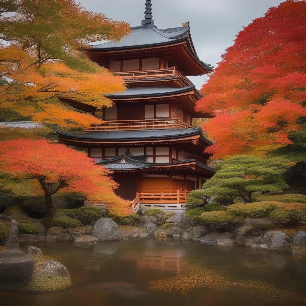 Kyoto Autumn Temple