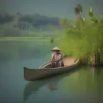 Traditional Dugout Canoe on Lak Lake