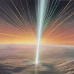 Laser Beam Traveling Through Atmosphere