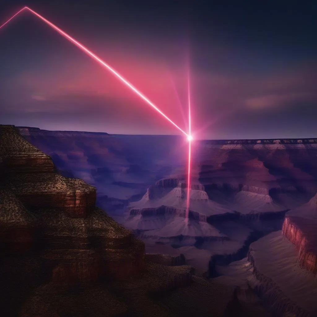 Laser Light Show at Grand Canyon