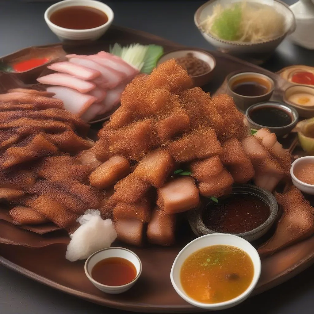 Lechon Kawali with Dipping Sauces