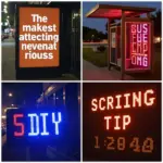 LED scrolling text display examples