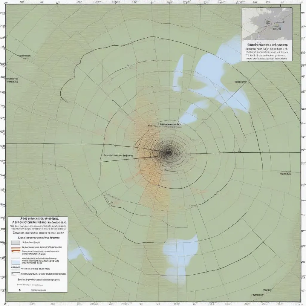 Map showing lightning strike range