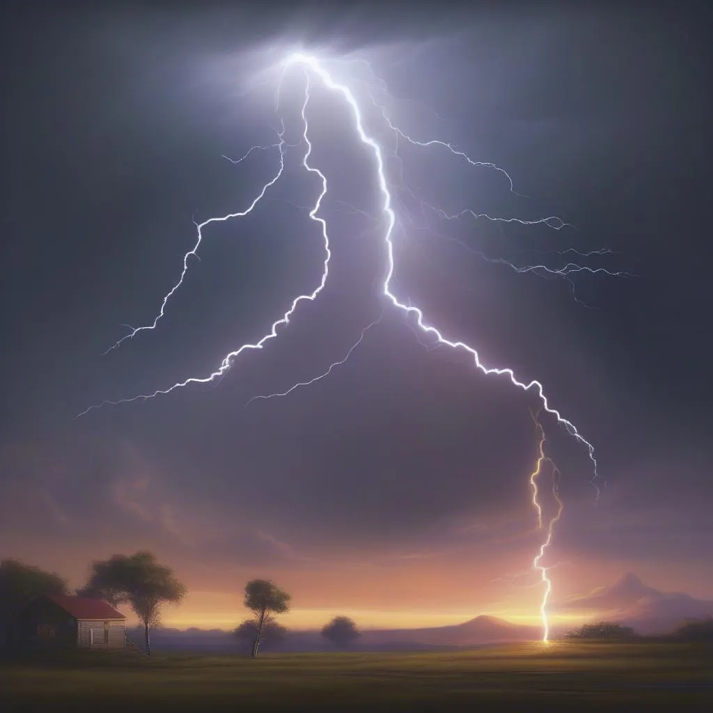 Lightning Strike Illustration