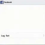 Facebook account logout button