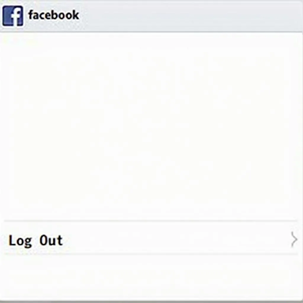 Facebook account logout button