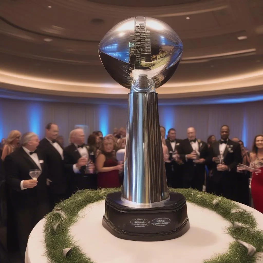 Lombardi Trophy at a Charity Event