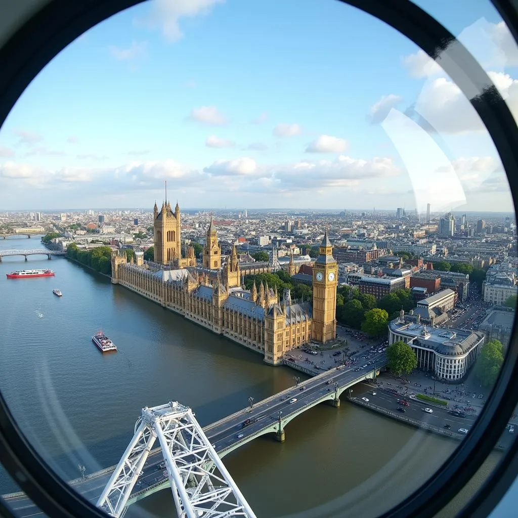 Panoramic View of London from London Eye