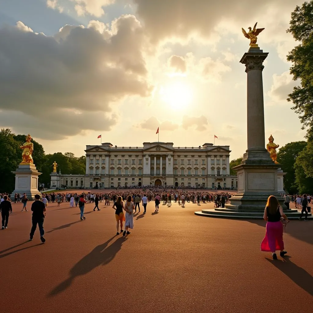 Buckingham Palace in summer