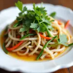 Southern Vietnamese lotus stem salad