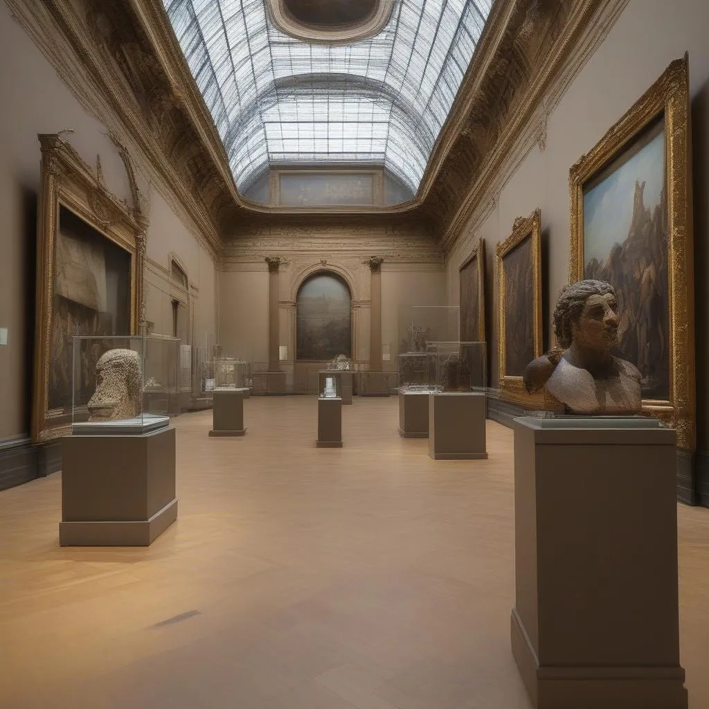 Louvre Museum Interactive Exhibit