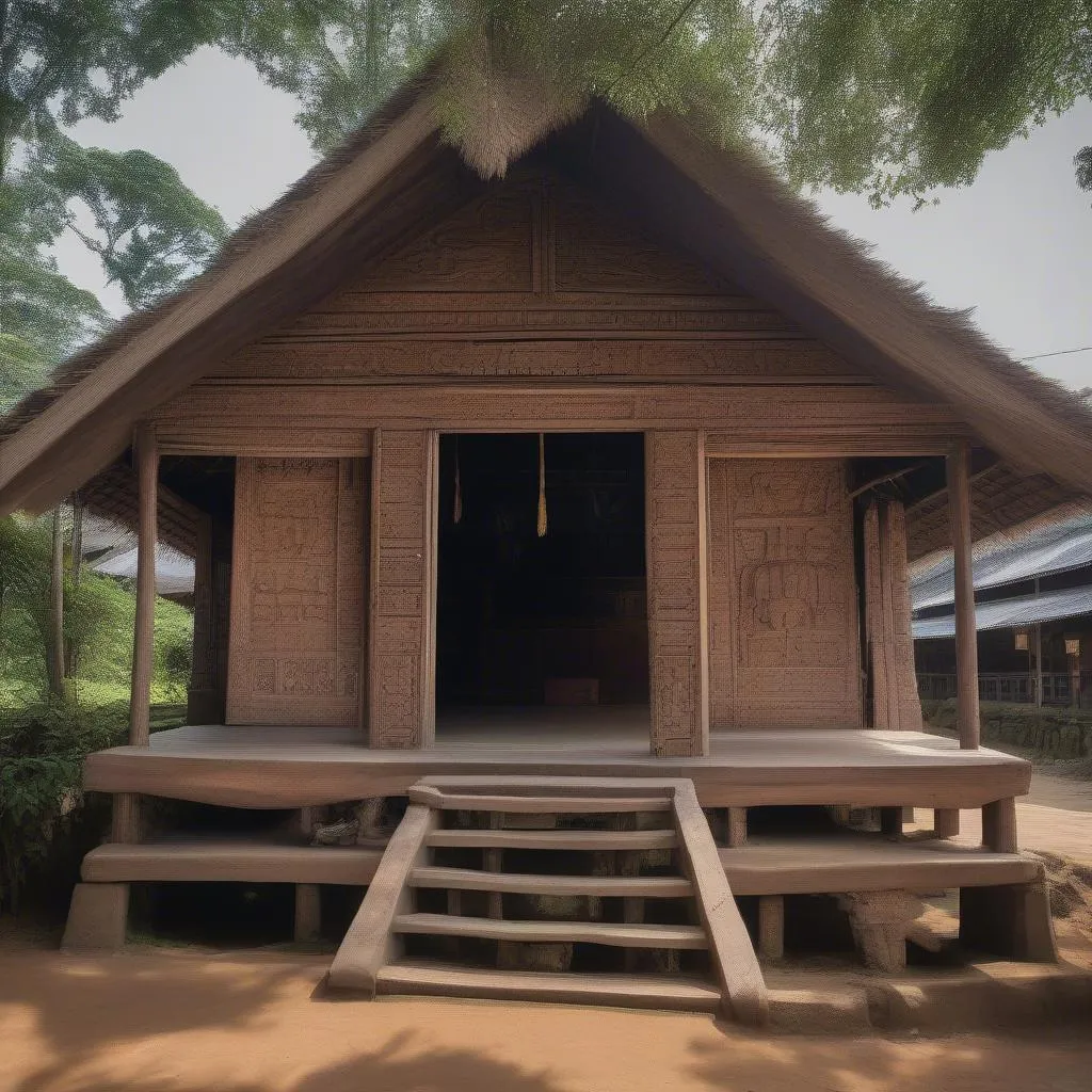 Traditional M'Nong Longhouse