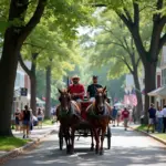 Horse-drawn carriage on Mackinac Island