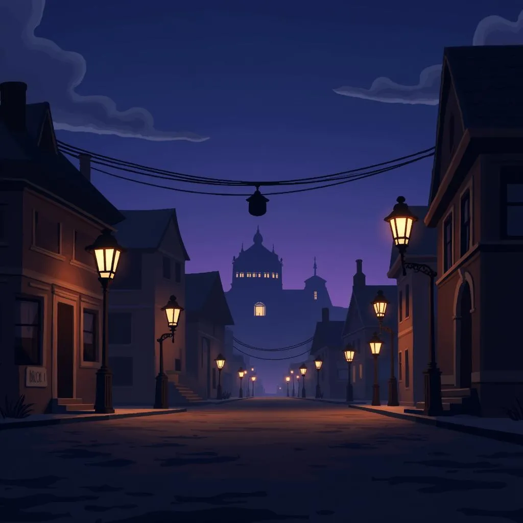 Mafia Town at twilight