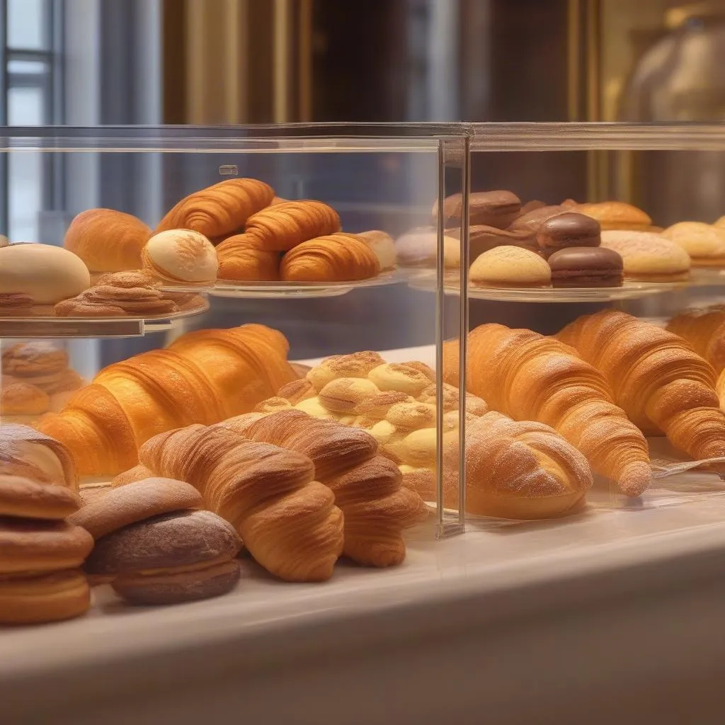 Display Case of Pastries at Maison du Croissant